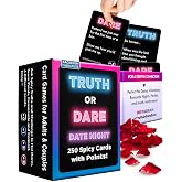 Truth Or Dare Date Night Couples Card Games for Adults with 250 Cards + Spicy Point System | Perfect for Romantic Date Night &amp; Connection