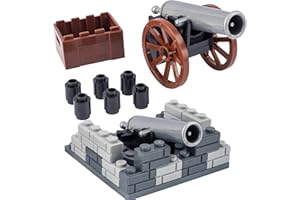 MaozyHomie Weapons Pack Military Medieval Warfare Cannon Toy Soldiers Figures Toy Set Minifigure Compatible with Major Brands, 3 Years Old and up