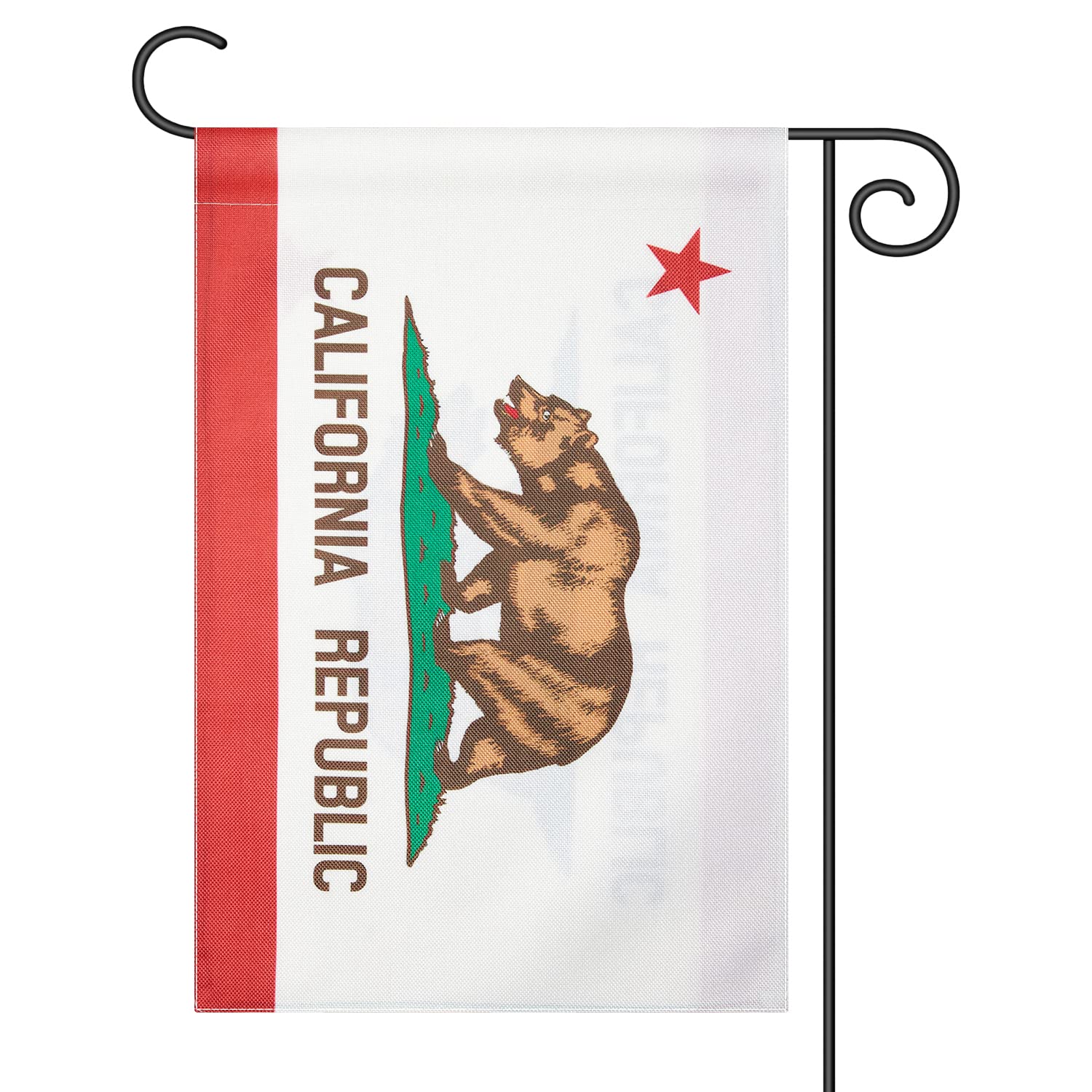 Photo 1 of Garden Flag California State Flag,Indoor Outdoor Decoration Flags,For Yard Outside 12 x 18 Inches,Double-Sided,DIY Celebration.