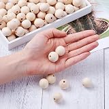 Pubiao 100pcs 12mm Natural Wooden Beads 3mm Hole Unfinished Craft Loose Beads view 3