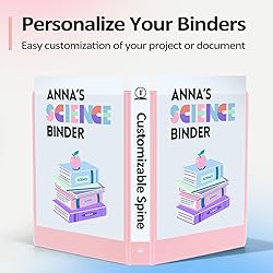 BinderX Extra Durable 3 Ring Binder, Round Ring 1