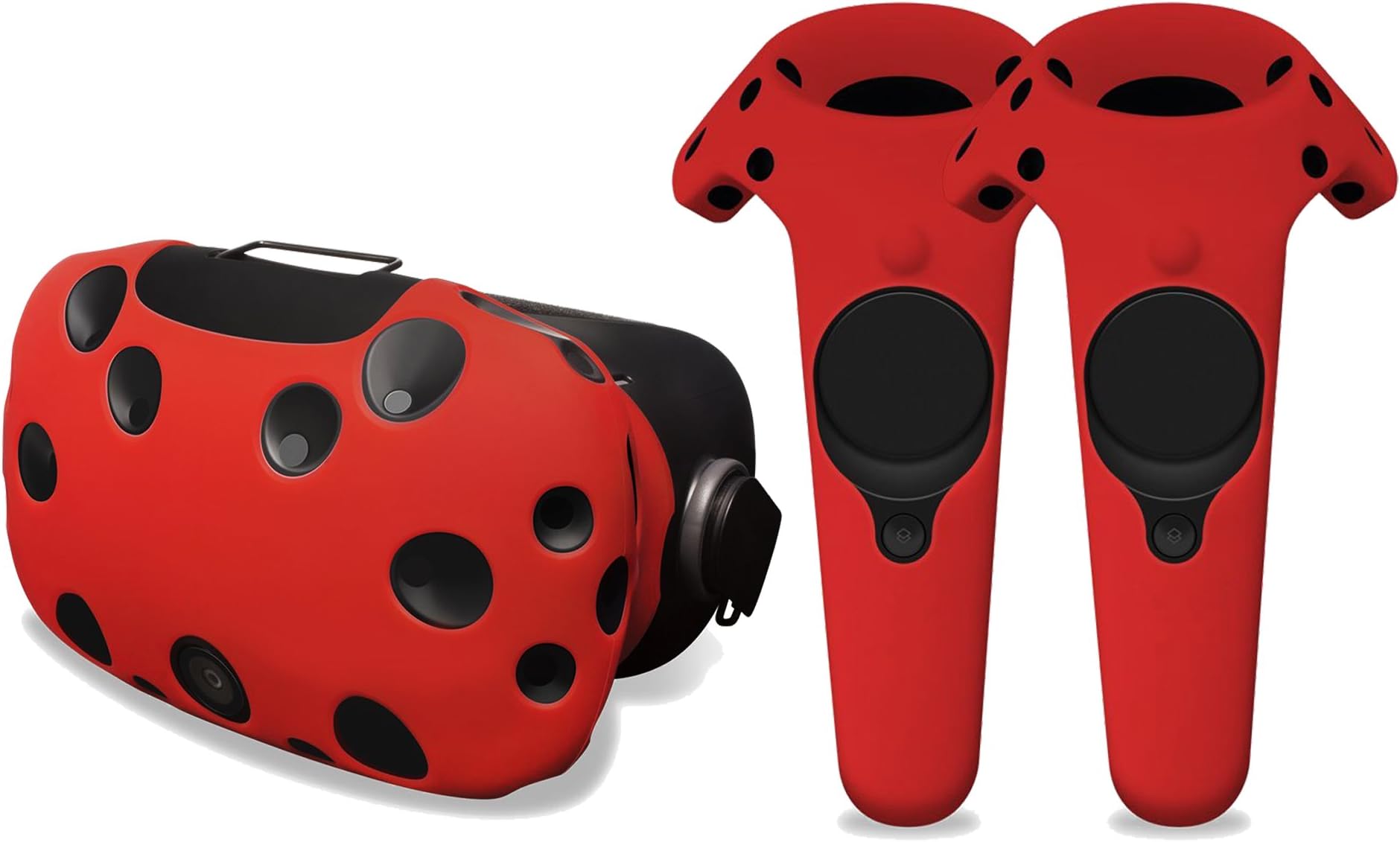 Protective Case - Headphones and Controls - Silicone - HTC Vive (Red)