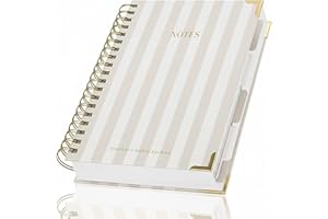 ZICOTO Aesthetic Thick Spiral Notebook With Tabs - Premium Journal For Women Size B5 - College Ruled Note Book With 300 Lined Pages and Dividers - Perfect For Writing And Staying Organized at Work or School