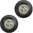 Mini Hygrometer Thermometer Digital Humidity Meter 2 Pack Indoor/Outdoor Humidity Monitor Reptile Thermometer for Humidors Gr