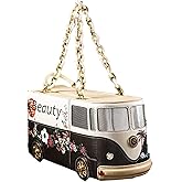 Lyuxhetaokdiq Women PU Leather Car Shaped Chain Shoulder Bag Handbag Purse