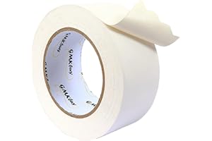 GMKbuy 2 in x 30 Yd White Gaffers Tape – Heavy Duty, Non-Reflective, Easy to Tear, Waterproof Matte Gaffer Stage Tape – Gaff Cloth Tape for Photography, Filming Backdrop & Production