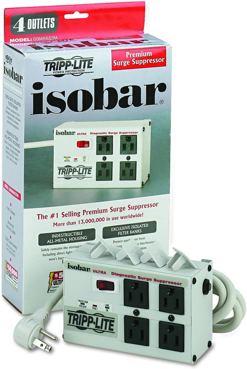 3330 JOULE RATING TRIPPLITE ISOBAR4ULTRA PREMIUM 4OUTLET SURGE SUPPRESSOR Surge Protectors