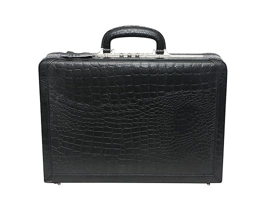 Hyatt Genuine Leather Expandable Briefcase Office Bag