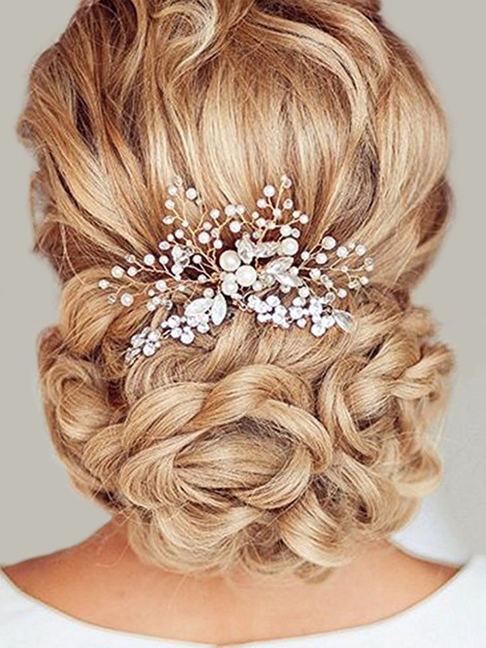 Unicra Wedding Hair Combs Hair Accessories With Bead And