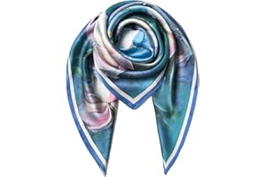 100% Pure Mulberry Silk Scarf 35" Large Square Lightweight Headscarf –Women’s Hair Wraps The shawl-With Gift Packed