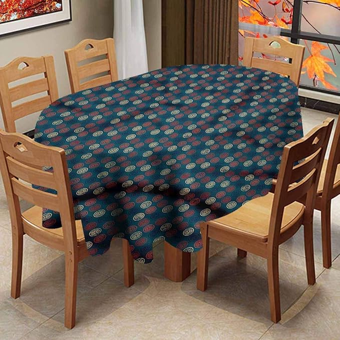 shirlyhome Oval Table Cover Geometric Tablecloth Water