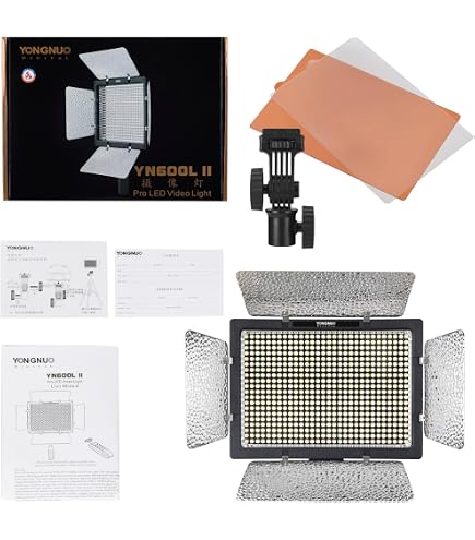 YONGNUO YN600L LEDライト照明　2個セット Amazon.com : YONGNUO YN600L II LED Studio Light 5600K for