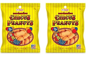Melster Candies - Classic Marshmallow Circus Peanut Candies - Fat Free, Iconic and Nostalgic Sweet Treat - 6 oz. Bags - 2 Pack