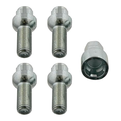 febi bilstein 27056 Radschraubensatz M14 x 1,5 x 28 mm abschließbar (Vorderachse, Hinterachse)