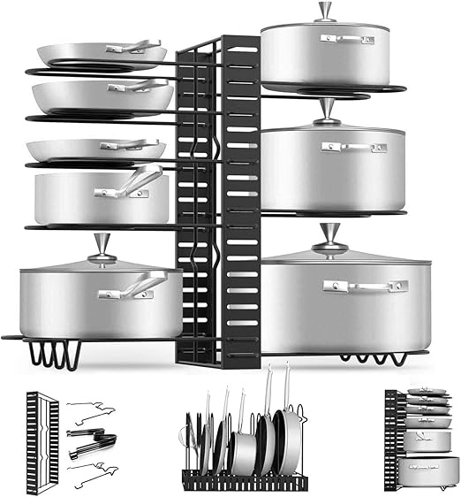 Amazon Com Pan Pot Organizer Rack Massugar Pan Organizer