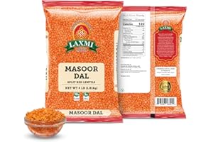 LAXMI BRAND Laxmi Masoor Dal or Red Lentils, 4lbs | Pure Masoor dal lentils | Premium split red lentils | A Natural source of protein