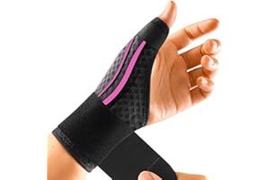 FREETOO Stable Thumb Brace Right Hand Left Hand for Arthritis Pain and Support, Thumb Splint for Trigger Thumb, Wrist Brace with Thumb Support for Tendonitis, De Quervains Tenosynovitis,Pink Right M