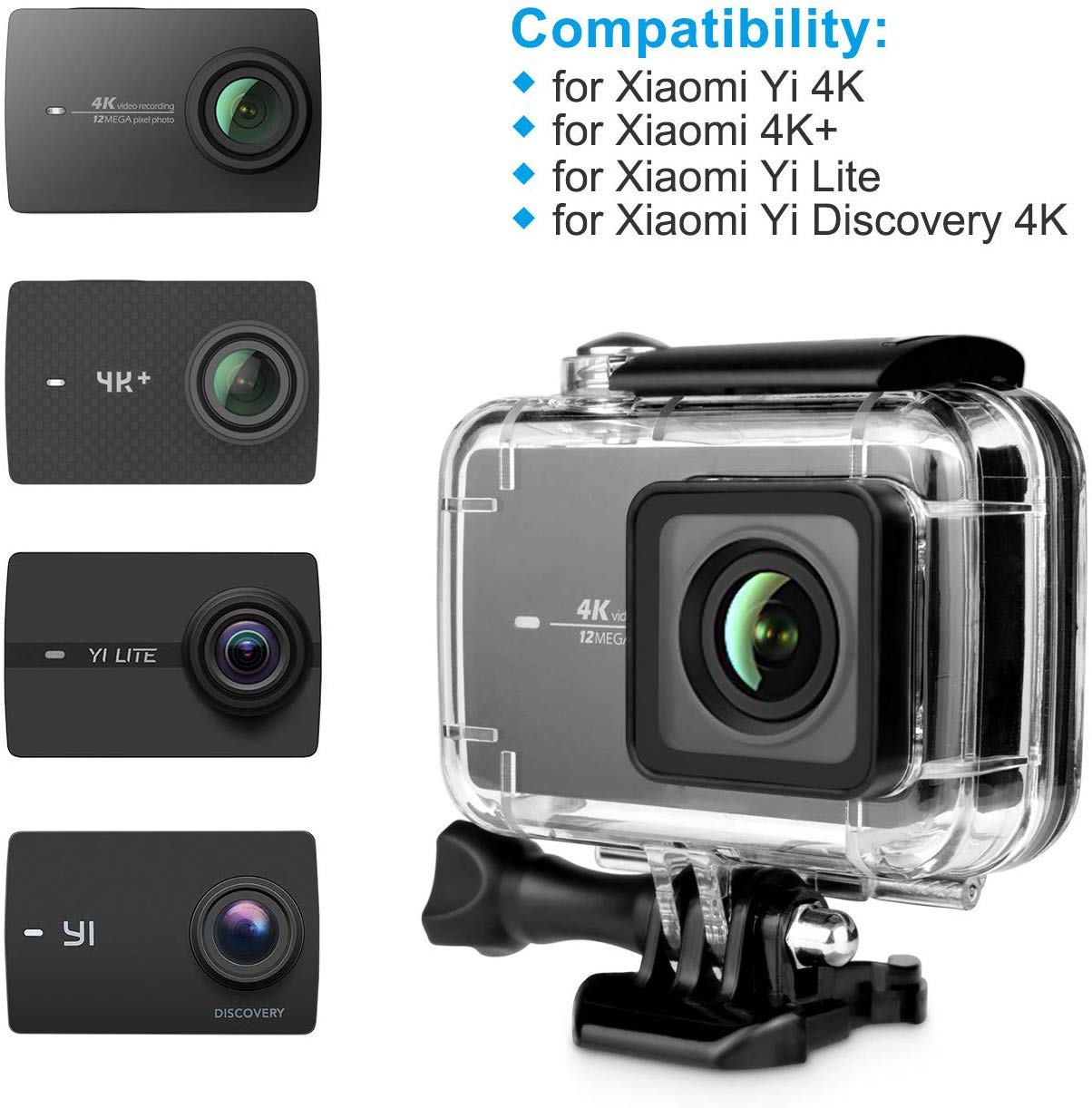 Kupton Accessories for Xiaomi YI 4K/ 4K+/ YI Lite/ YI Discovery 4K