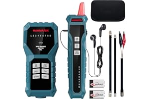 HANMATEK Network Cable Tester, RJ45 RJ11 Wire Tester WT1 Multifunction Ethernet Cable Tester with Earphone, Telephone Line Finder Circuit Breaker Finder