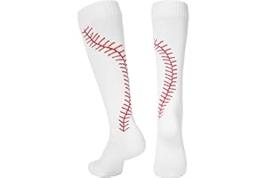 American Trends Women's White Knee High Softball Baseball Socks - 2 Count M