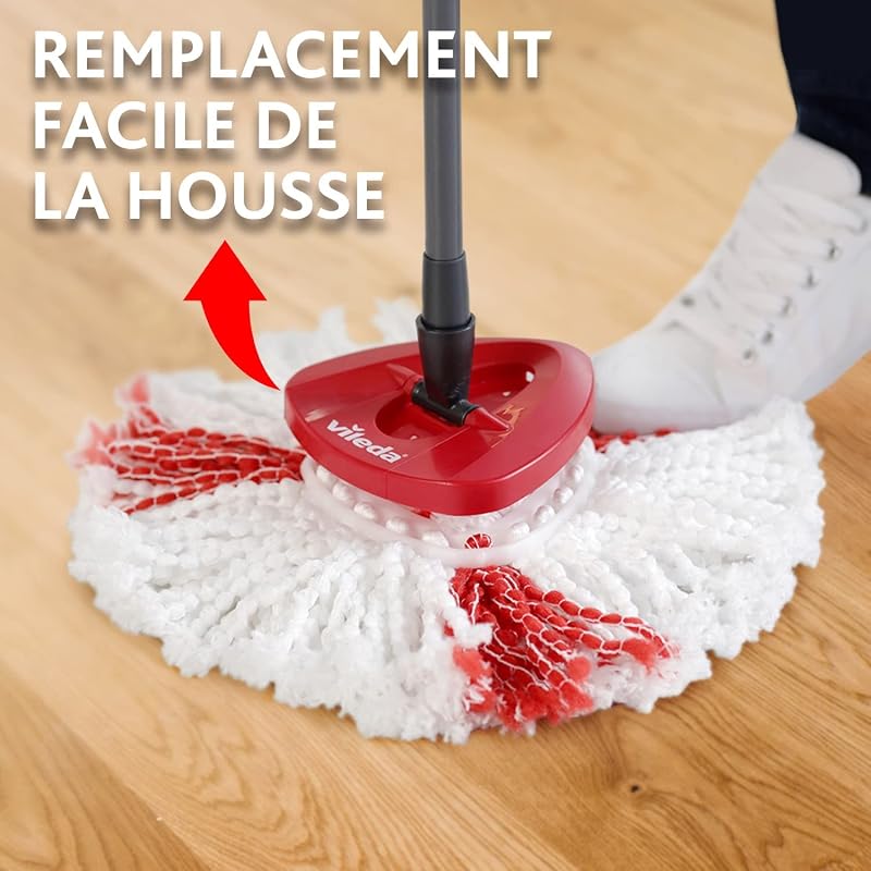 - Recharge Turbo 2en1 - Serpillière Innovante pour Balai Serpillière - 100% Microfibres pour Un Nettoyeur Sol Complet - Tous Type de Sol - Compatible Uniquement Système Turbo, x2