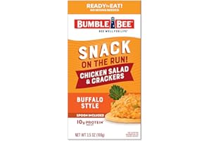 Bumble Bee Snack On The Run Buffalo Chicken Salad with Crackers Kit, 3.5 oz (Pack of 12) - Ready to Eat, Spoon Included - Shelf Stable & Convenient Protein Snack
