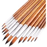 Watercolor Paint Brushes FENORKEY 12Pcs Round for Watercolor, Acrylic &amp; Gouache