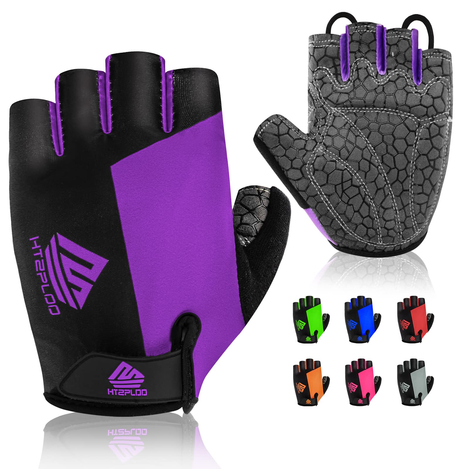HTZPLOO Bike Gloves - Cycling & Biking Gloves for