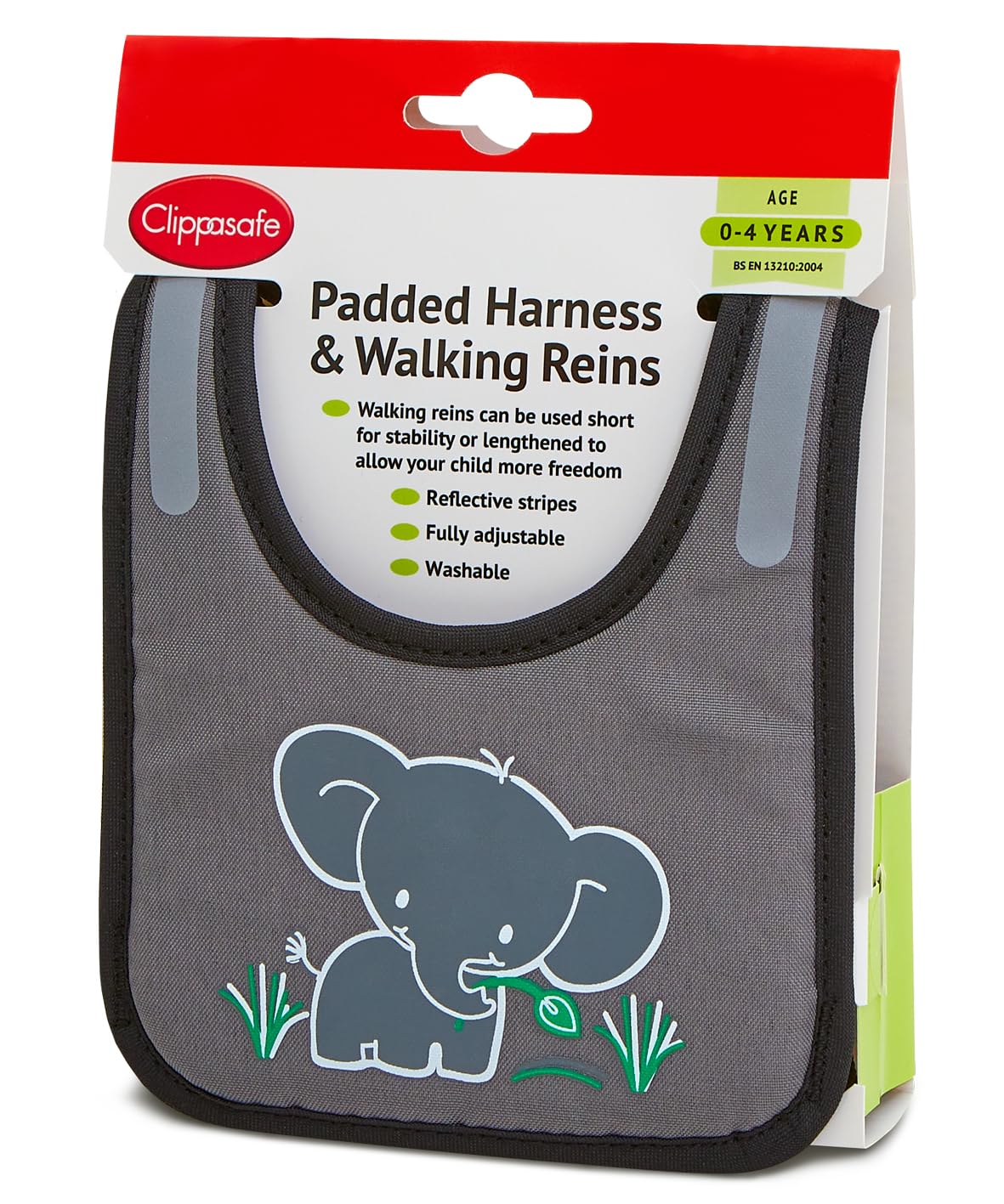 Clippasafe Padded Harness & Reins (Elephant Motif)