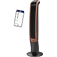 Lasko Oscillating Wind Curve Tower Fan, Bluetooth Technology, 3 Quiet Speeds, for Bedroom, Living Room & Office, 42", Woodgrain, T42905
