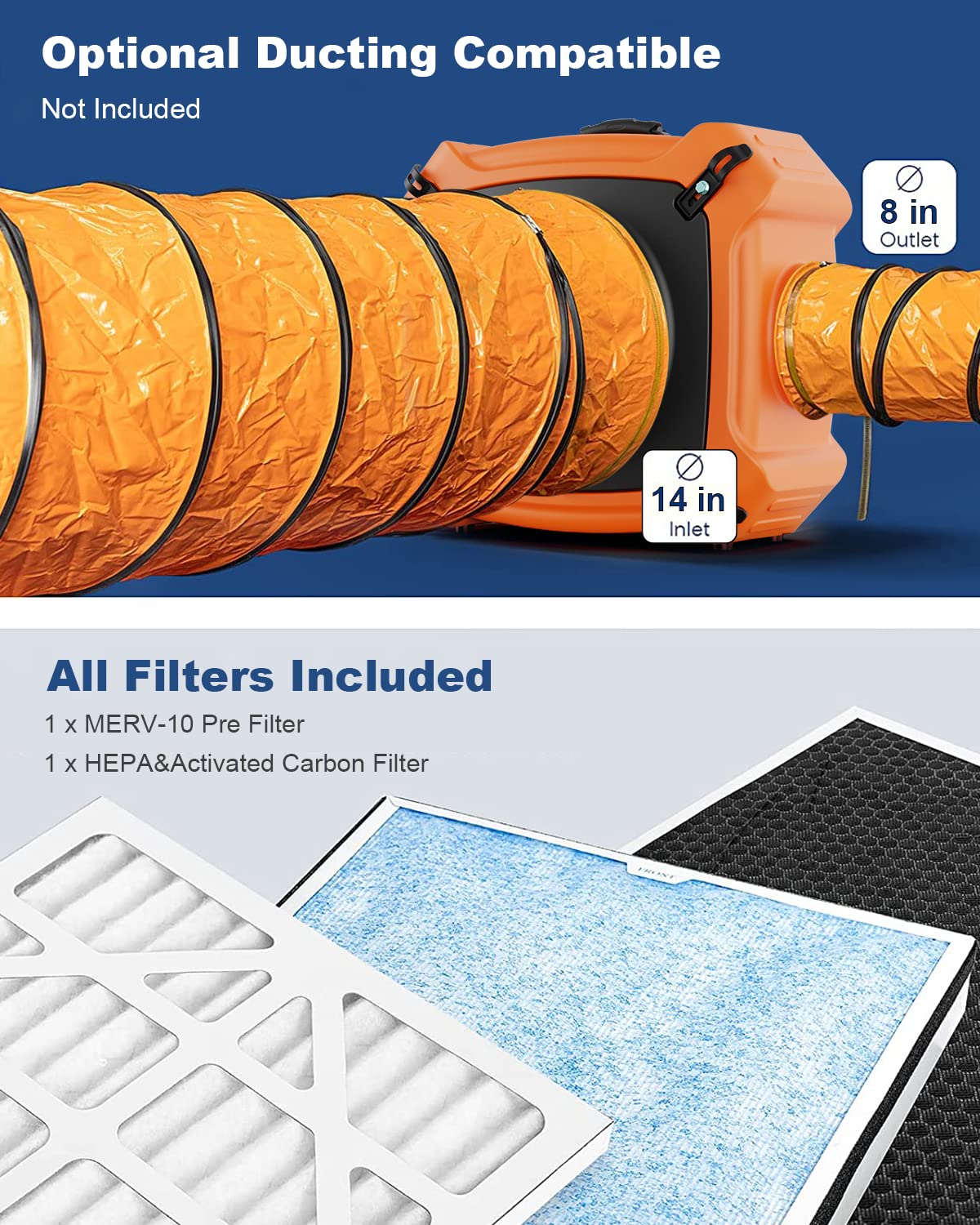 ALORAIR PureAiro HEPA Max 970 industrial Air Scrubber, 3-Stage Filtration System, GFCI Outlet, Negative Air Scrubber Water Damage Restoration Interior Decoration