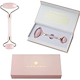 THE HEART COMPANY | Premium Rose Quartz Face Roller | Face Roller Skin Care Tool | Facial Roller Massager | Natural Crystal Facial Roller for Aging Skin | Pink Stone Roller for face, Eyes and Neck