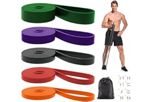 WSAKOUE Resistance Bands, Pull Up Bands, Exercise Workout Bands for Working Out, Pull Up Assistance Bands Set for Men & Women, Body Stretching, Physical Therapy, Muscle Training