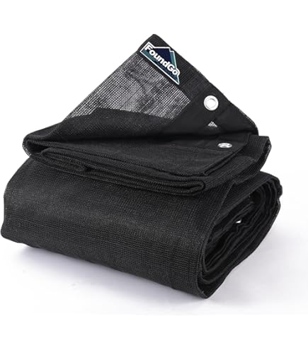 8'X20' (Black) Heavy Duty Mesh Tarp Net Sail Sun Shade Awning and