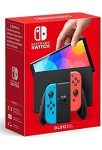 Nintendo Switch Console - OLED Model with Neon Blue and Red Joy