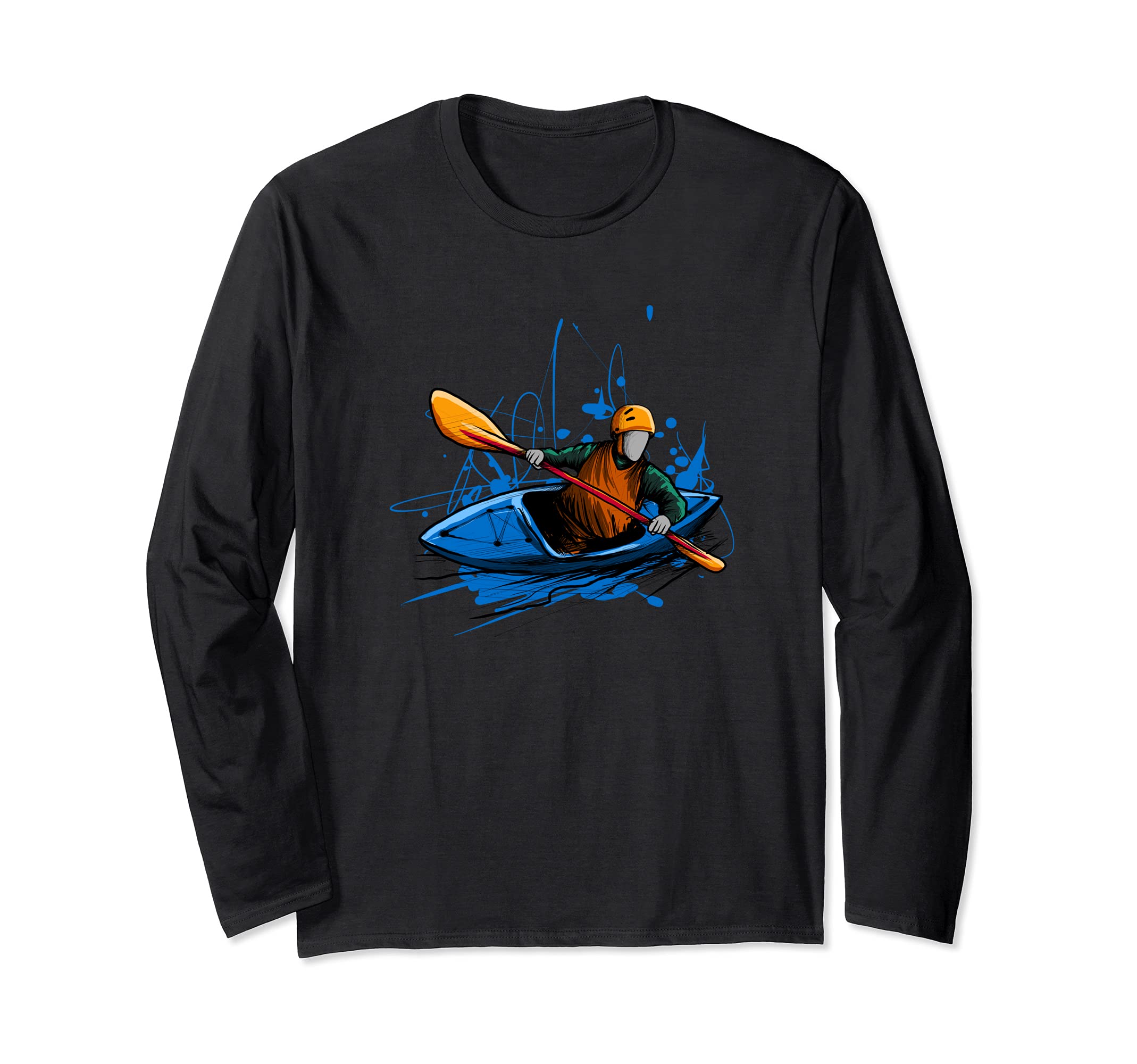 Kayaking Gift Kayak Rapids Long Sleeve T-Shirt