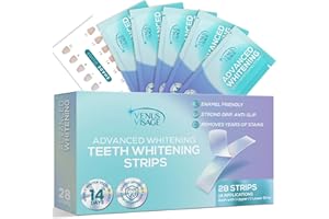 Venus Visage Teeth Whitening Strips (14 Pack) - 28 pcs White Strips for Teeth Whitening - Professional Formula - No Sensitivity - Mint Flavor