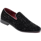 Alberto Fellini Men's Vintage Sparkle Velvet Loafers – Slip-On Tuxedo Dress Shoes – Round Toe, Suede, Medium Width