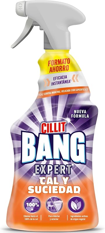 Cillit Bang Lime and Dirt, potente limpador de casa de banho, cozinha, formato de pulverização - 1 L, a embalagem pode variar