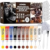 Jughozu Leather Repair Kit for Furniture, Car Seats, Jacket, 2026 New Vinyl Repair Kit with Easy Instructions to Match Any Color. Fix Tears, Scratches, Holes & Peeling on Genuine, Faux, Bonded.