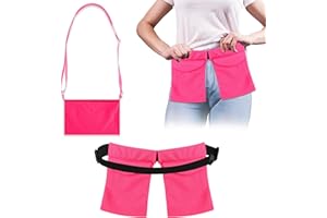 DSLSQD Tummy Tuck Post Surgery Supplies, Adjustable Mastectomy Drain Holder Drain Holder After Tummy Tuck Mastectomy Drainage Pouch with Shower Bag Breast Reduction Mastectomy Recovery Must Haves(Rose Red)