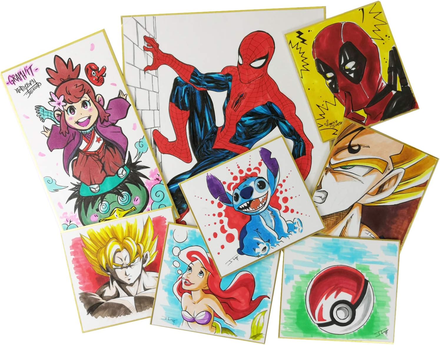 GRAPH'IT Shikishi Board 272 x 484 mm - Large Double Sided Portait GI00272, Multi-coloured - Image 5