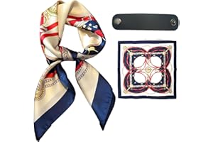 CHCYWJGJ Square Scarf Head Scarf Neck scarf Headscarf for Women with,Satin Hair Scarves Silk Bandana Scarf