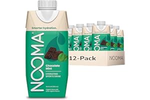 NOOMA - Hydrating Sports Drink - Electrolyte Drink with Organic Coconut Water - Organic & No Added Sugars - Rapid Hydration - 30 Calories & 505mg Electrolytes - Chocolate Mint - 12 Pack (16.9oz each)