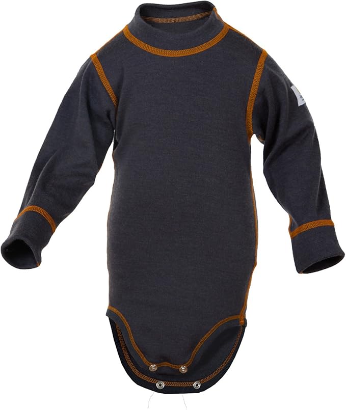 Janus 100 Merino Wool Baby Bodysuit Long Sleeve Machine
