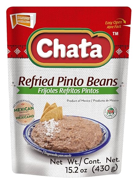 CHATA AUTHENTIC MEXICAN REFRIED PINTO BEANS, 15.2, PACK OF 1