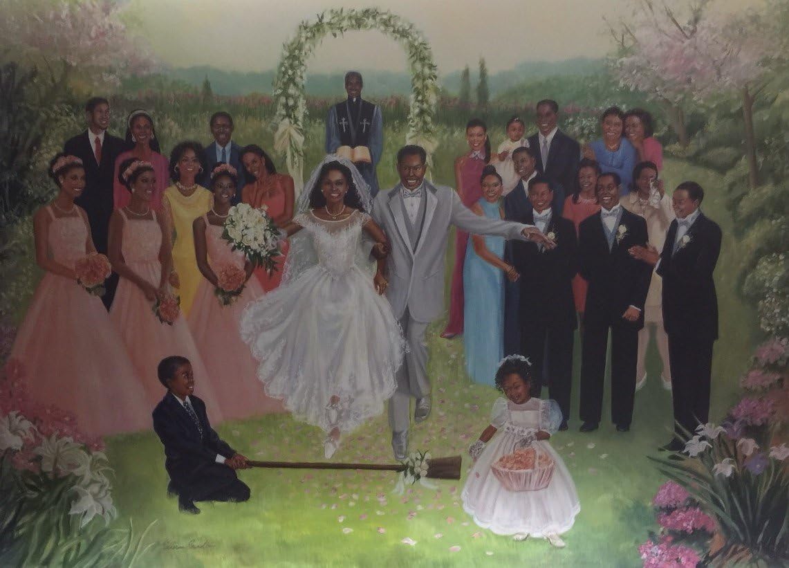 Amazon Com Jumpin Broom Wedding Katherine Roundtree 24x32