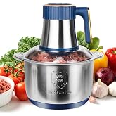 20 Cups Large Capacity Food Processor,5 Speed Electric Meat Grinder Vegetable Chopper,500W Powerful Motor 6 Bi-Level Blade Meat mincer for Vegetable, Nuts, Onion, Garlic with 304 Stainless Steel Bowl