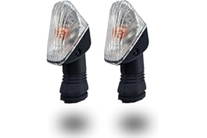 VRWEARE 2Pcs Motorcycle Turn Signal Indicator Light Compatible with KAWASAKI ZX6R ZX-6RR KLE500 KLE 650 KLR650 Front/Rear Blinker Lamp (White Shell)