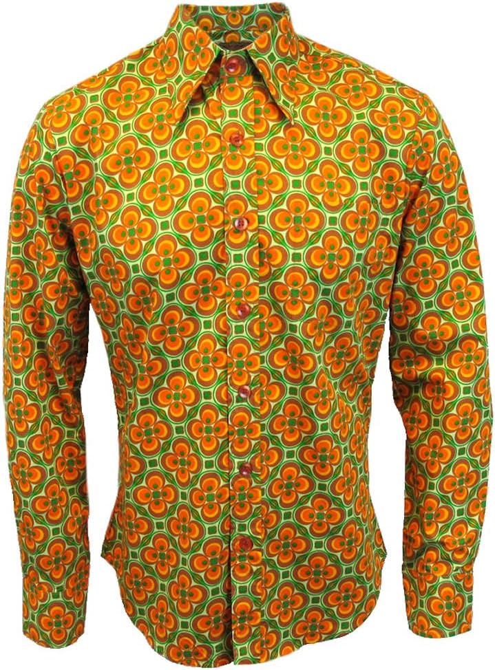 Chenaski Mens 70s Dotsgrid Shirt